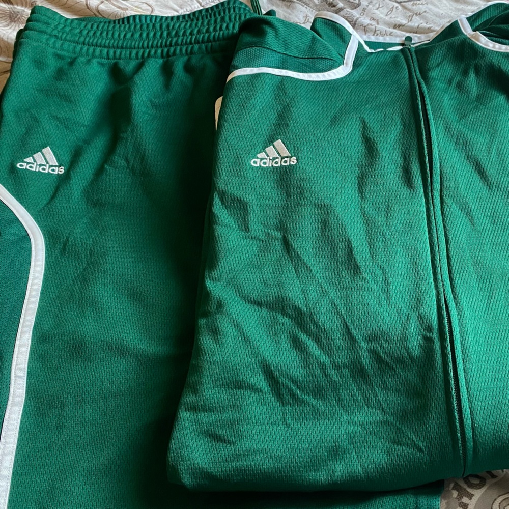 Hunter green adidas tracksuit 3xl big and tall
